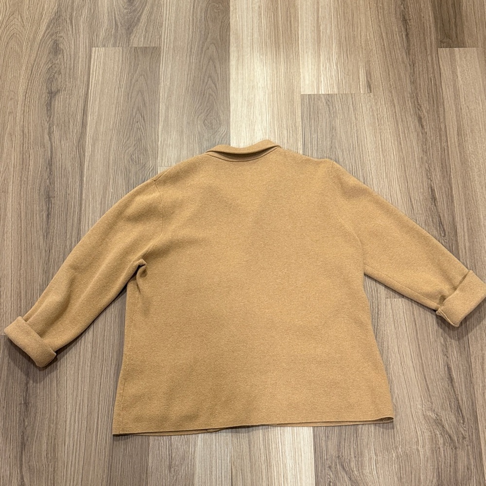 J. Crew Tan Women's Schoolboy Sweater Blazer - Picture 5 of 6